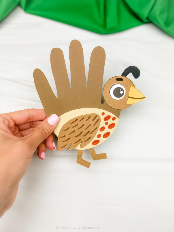 Quail Handprint Craft