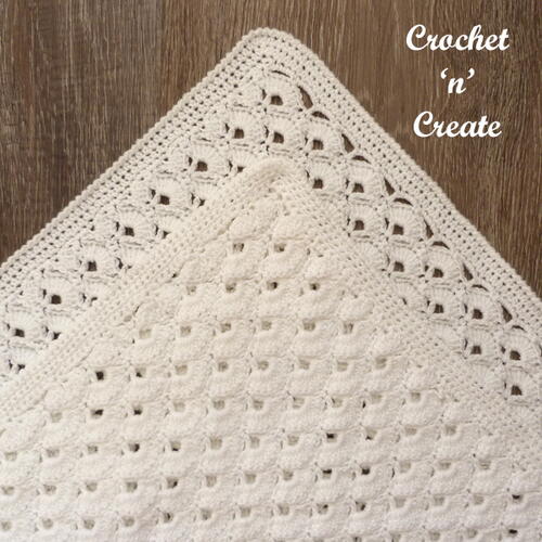 Staggered Shells Baby Blanket Shawl