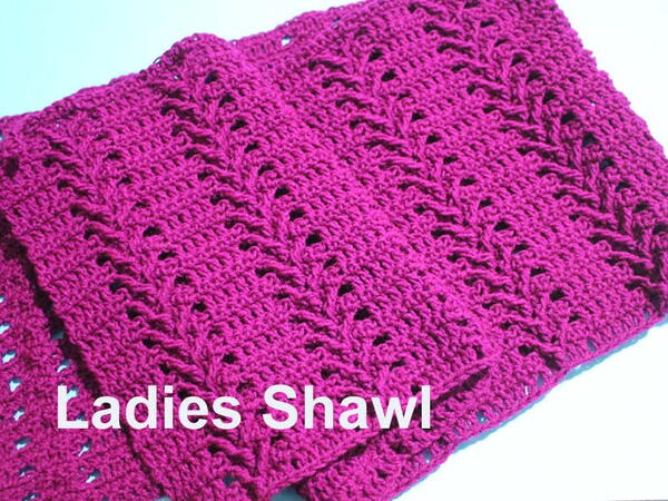 Easy Crochet Woman's Rectangular Shawl/scarf