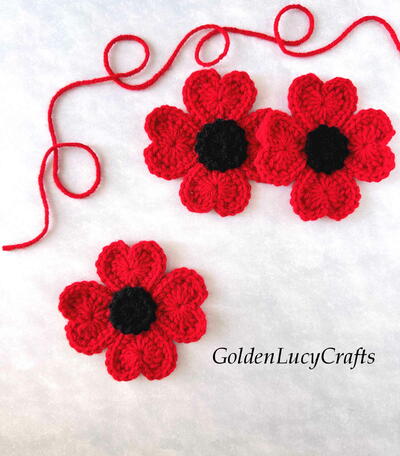 Crochet Poppy Flower