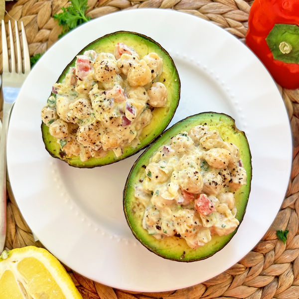 Healthy Stuffed Avocados With Creamy Chickpea Salad | 15 Minute Recipe