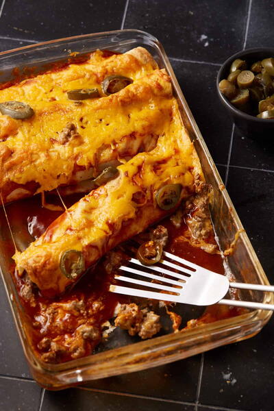Beef And Cheese Enchiladas