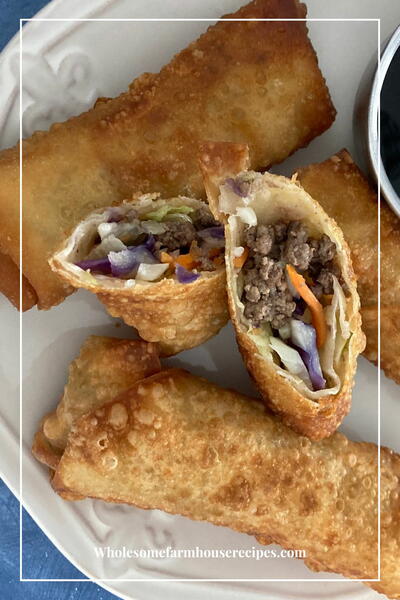 Homemade Ground Beef Egg Rolls Recipe