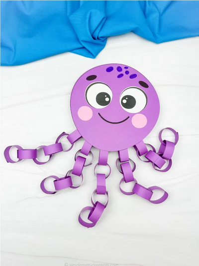 Paper Chain Octopus Craft | AllFreeKidsCrafts.com
