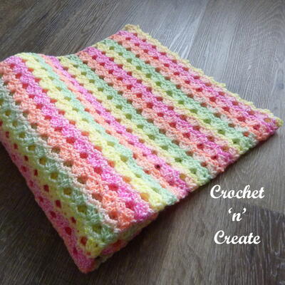 Crochet Tootie Fruity Stroller Blanket