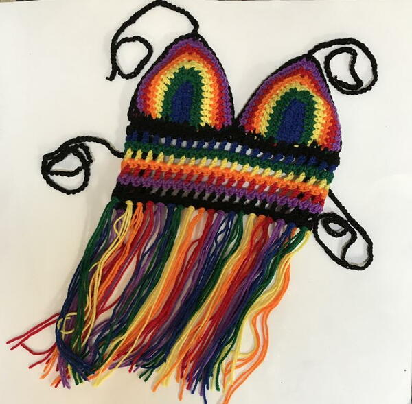 Rainbow Fringe Bralette