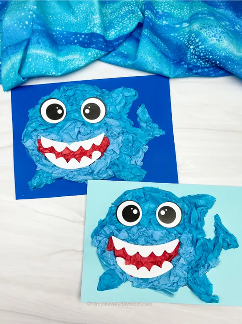 Shark Tissue Paper Craft