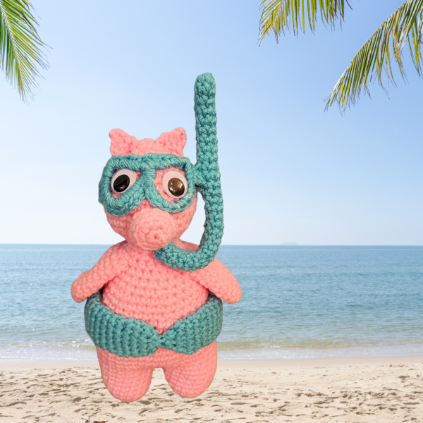 Snorkeling Pig Amigurumi