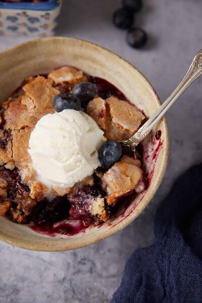 Blueberry Self-saucing Pudding