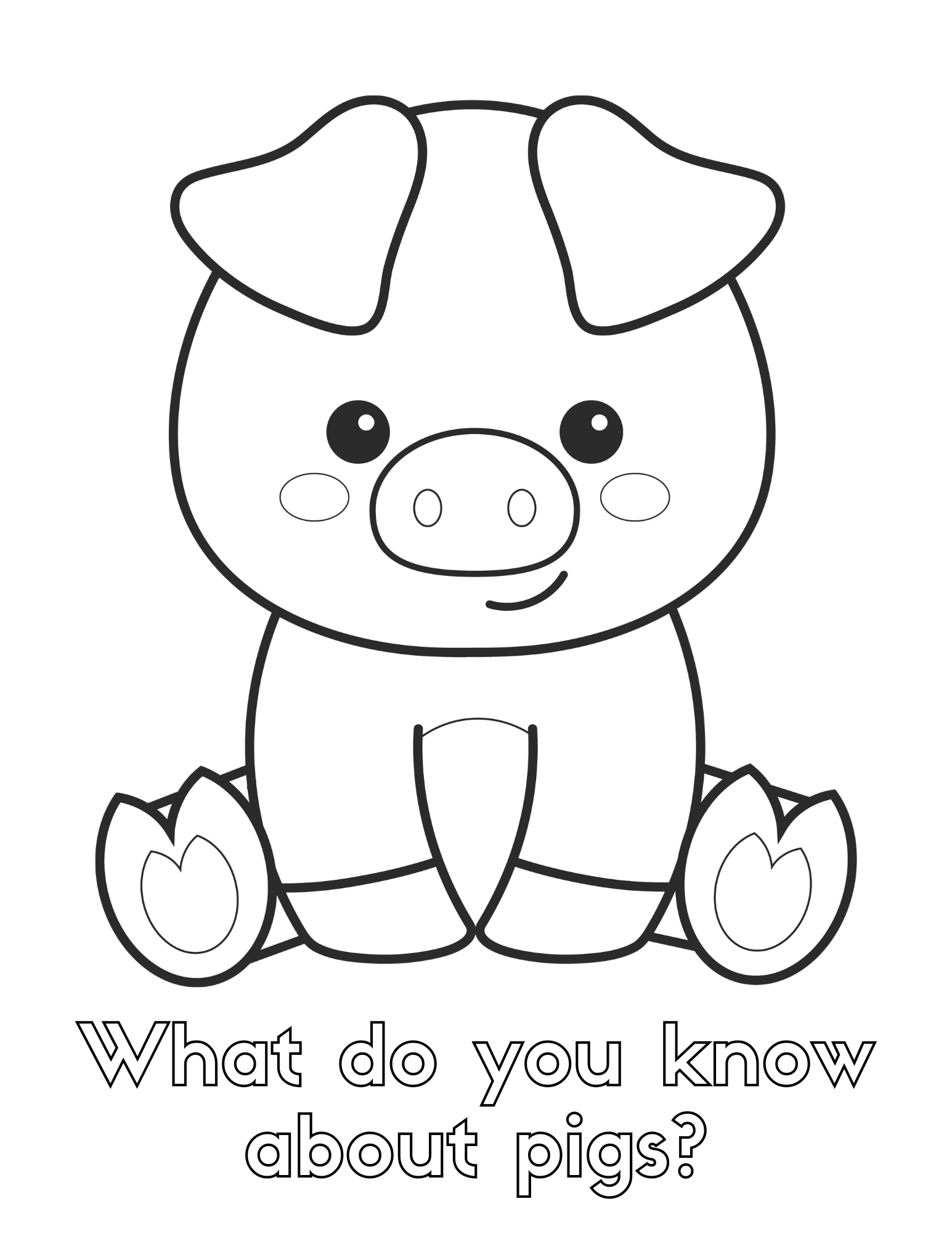 Free Printable Pig Coloring Pages | CheapThriftyLiving.com