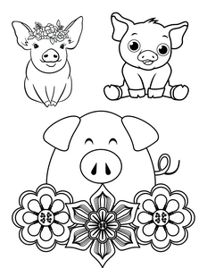 Free Printable Pig Coloring Pages | FaveCrafts.com