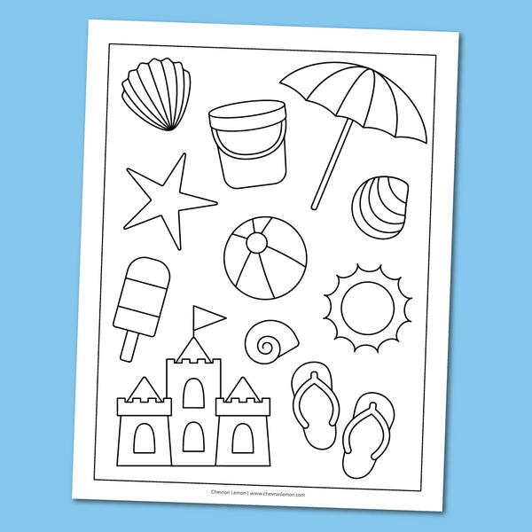 Free Printable Beach Coloring Page
