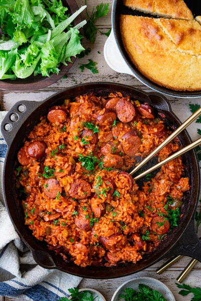 One Pan Smoked Sausage And Rice