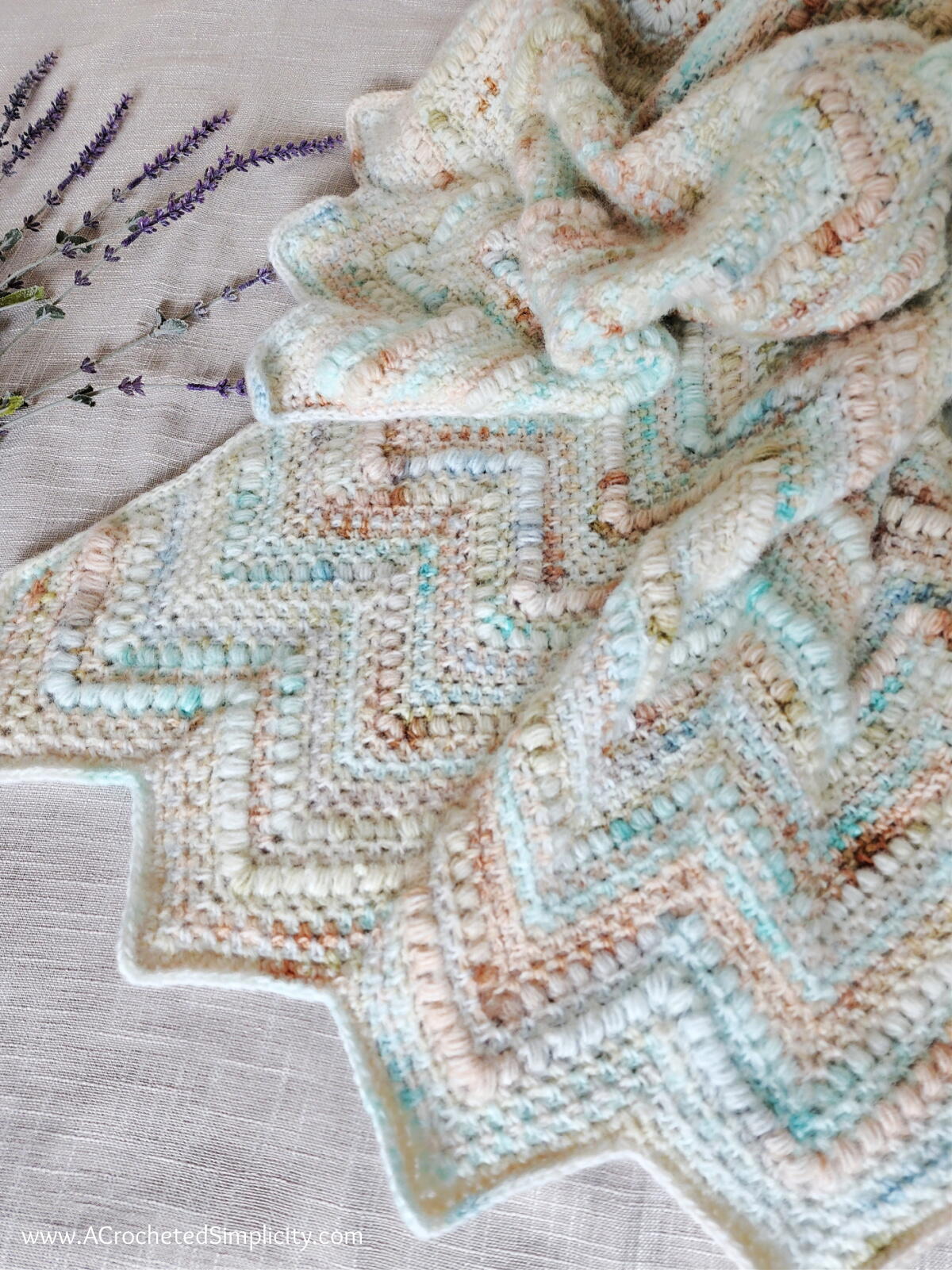 Agate Beach Chevron Blanket | AllFreeCrochetAfghanPatterns.com