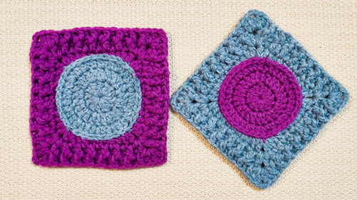 Crochet Textured Granny Square Block