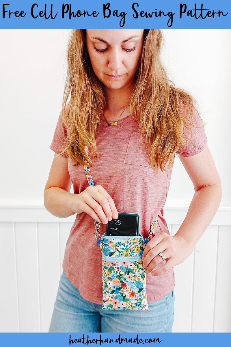 Handmade Phone Cover / Crossbody Mini Small Cell Phone Purse / All Colours  available