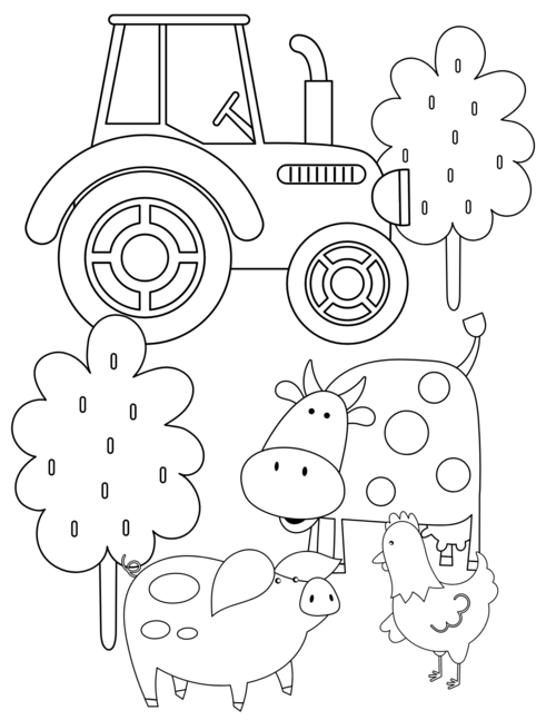 Free Printable Farm Coloring Pages