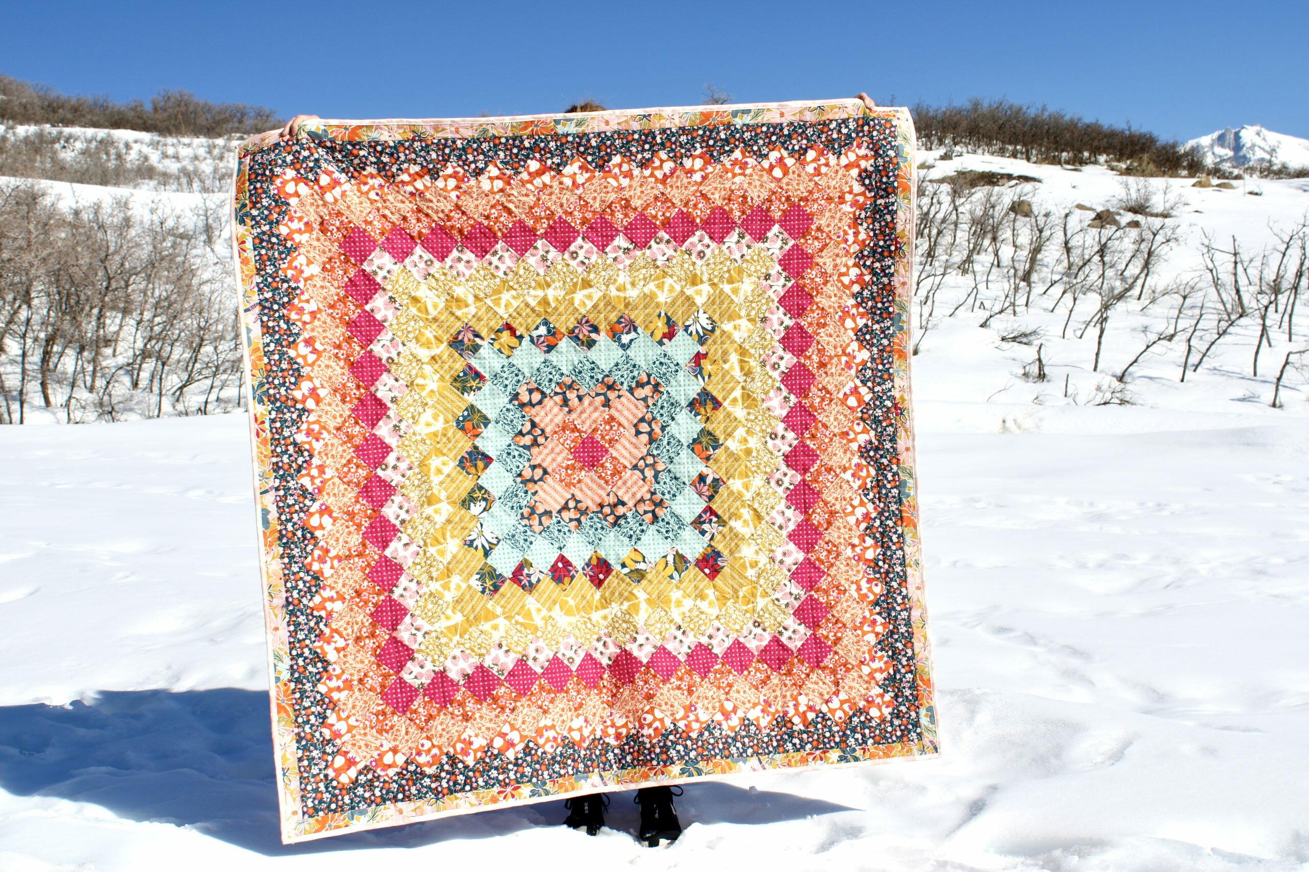 Giant Granny Square Quilt Pattern | FaveQuilts.com