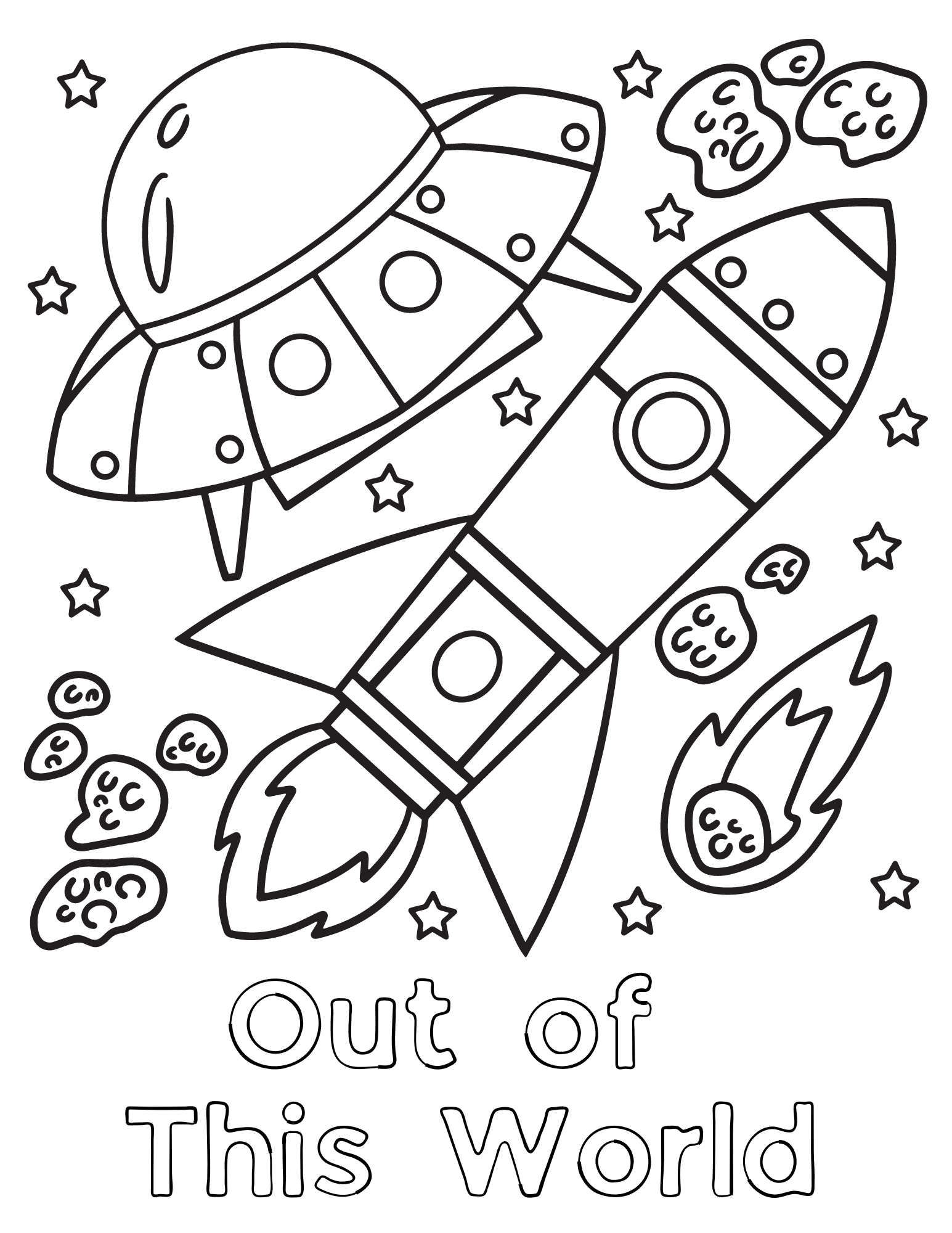 Rocket Coloring Pages | FaveCrafts.com