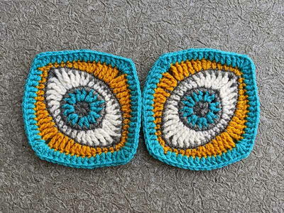 Crochet Eye Granny Square