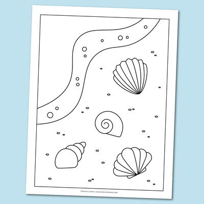Free Printable Seashore Coloring Page