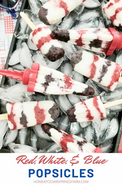 Red, White, And Blue Popsicles