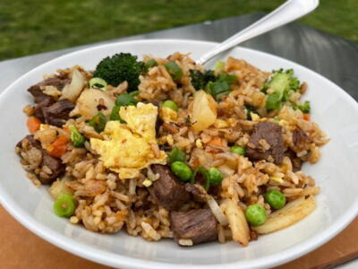 Fried Rice With Steak And Shrimp