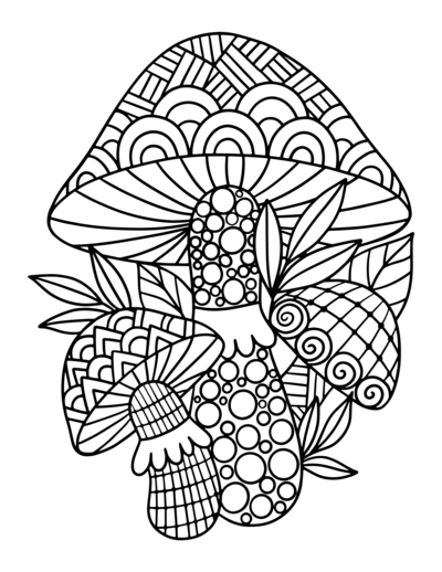 Creative Mushroom Coloring Pages