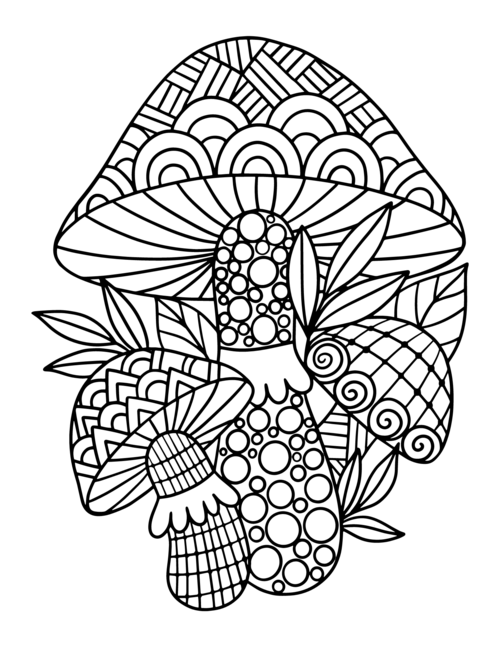 Mushroom Coloring Pages