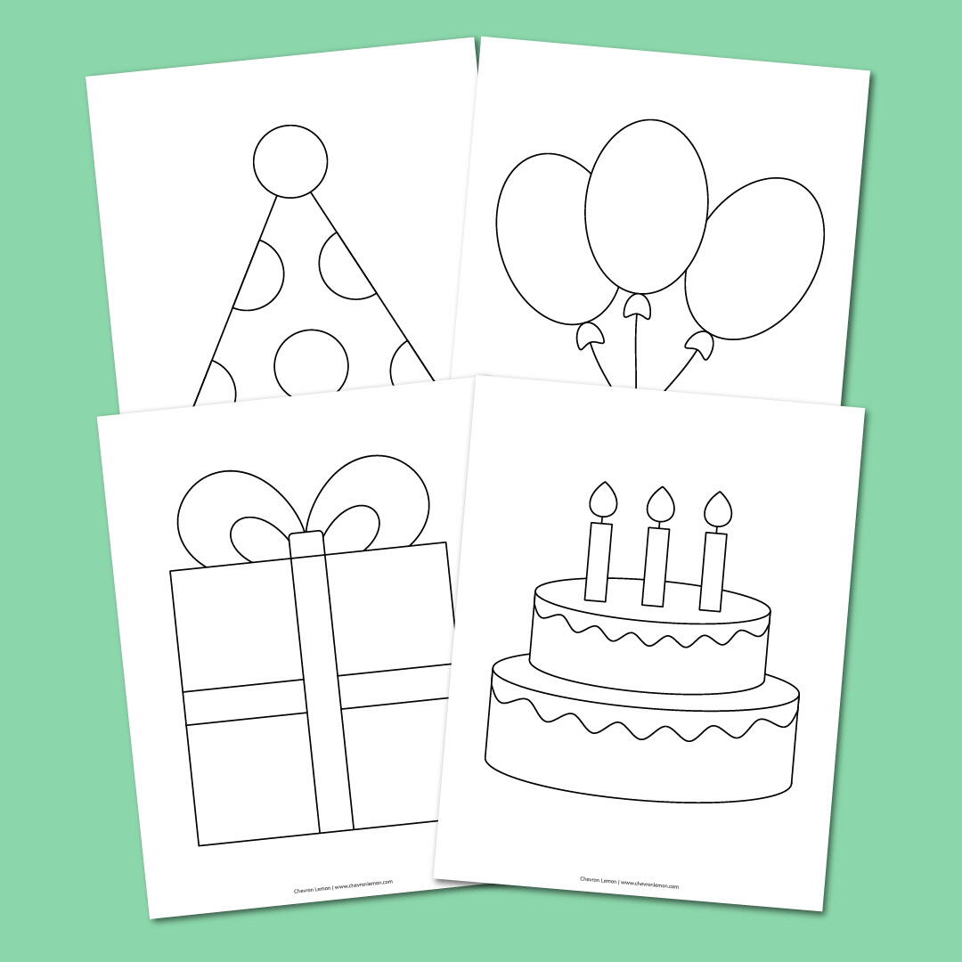 Free Printable Birthday Coloring Pages | DIYIdeaCenter.com