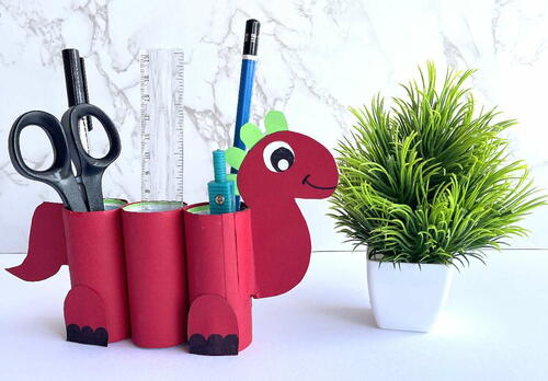Easy And Colorful Dinosaur Craft | AllFreePaperCrafts.com Easy And Colorful Dinosaur Craft | AllFreePaperCrafts.com