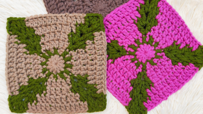 Beaming Crochet Afghan Square Part Of Melange Blanket Cal