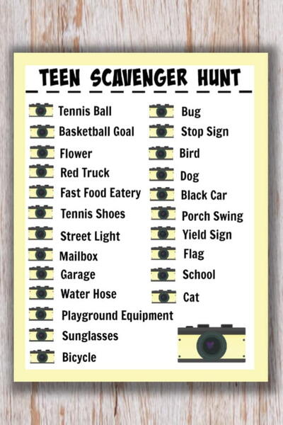 Free Printable Teen Scavenger Hunt