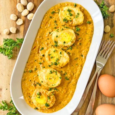The Best-ever Spanish Eggs | Huevos En Salsa De Almendras