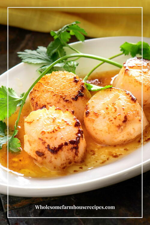 Easy Air Fryer Scallops With Lemon Garlic Herb Butter