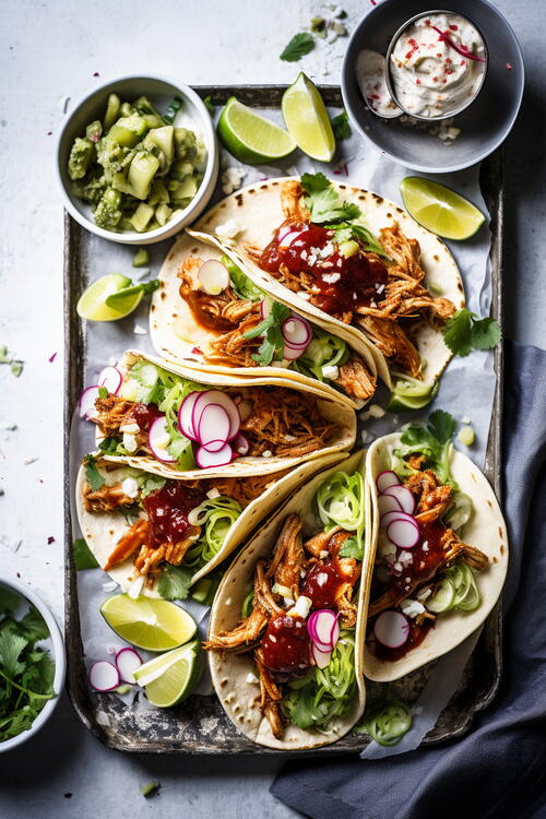 The Best Pulled Chicken Tacos