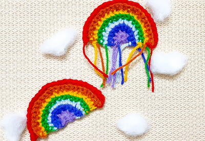 How To Make A Super Easy Crochet Rainbow Applique