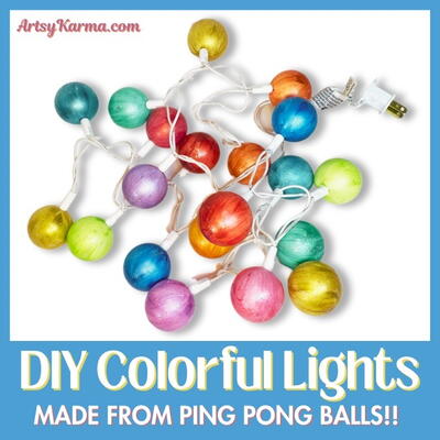Dazzling Diy: Create Your Own Colorful String Lights With Ping Pong Balls