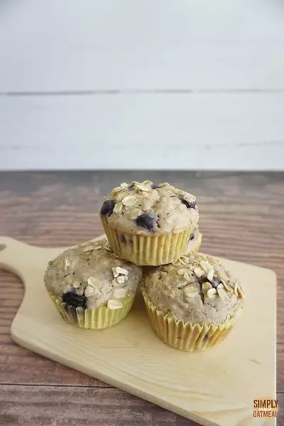 Blueberry Lemon Oatmeal Muffins