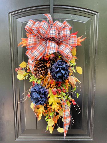 How To Make A Fall Door Swag Wreath 