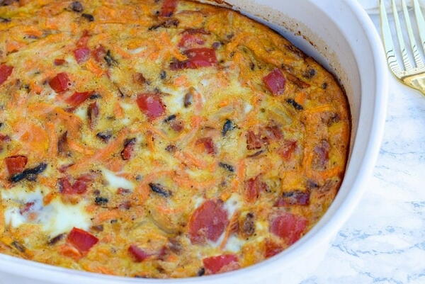 Veggie Sweet Potato Egg Casserole