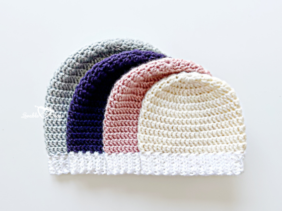 Ribbed Brim Crochet Beanie