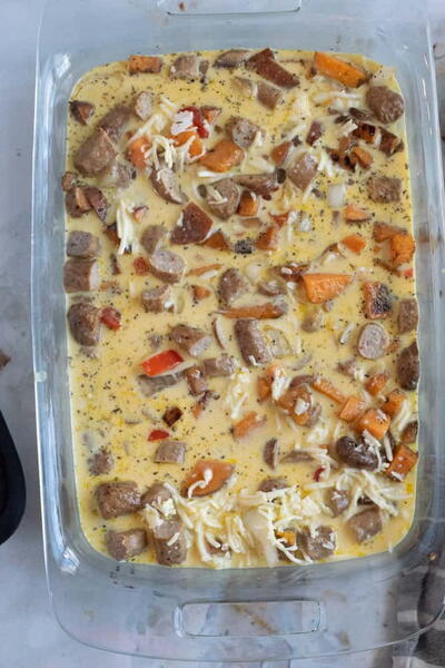 Healthy Turkey Sausage Breakfast Casserole With Sweet Potatoes