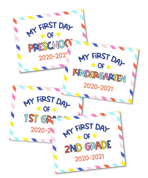 First Day Of School Signs