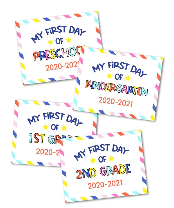 First Day Of School Signs | AllFreeKidsCrafts.com