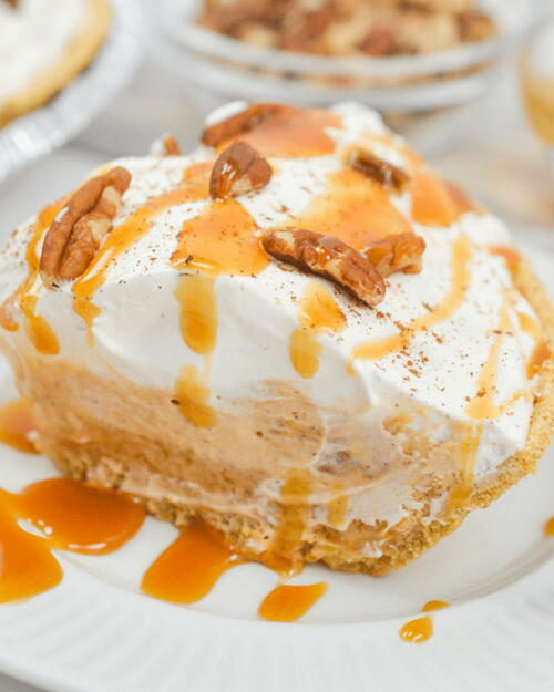 No Bake Butterscotch Cinnamon Pie | RecipeLion.com