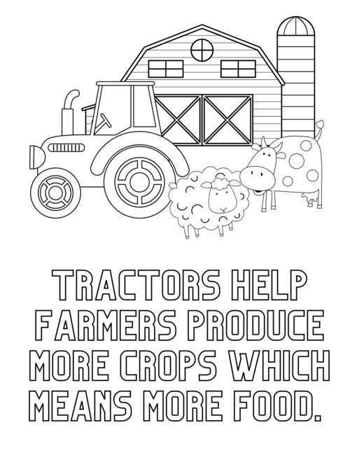 Free Tractor Coloring Pages