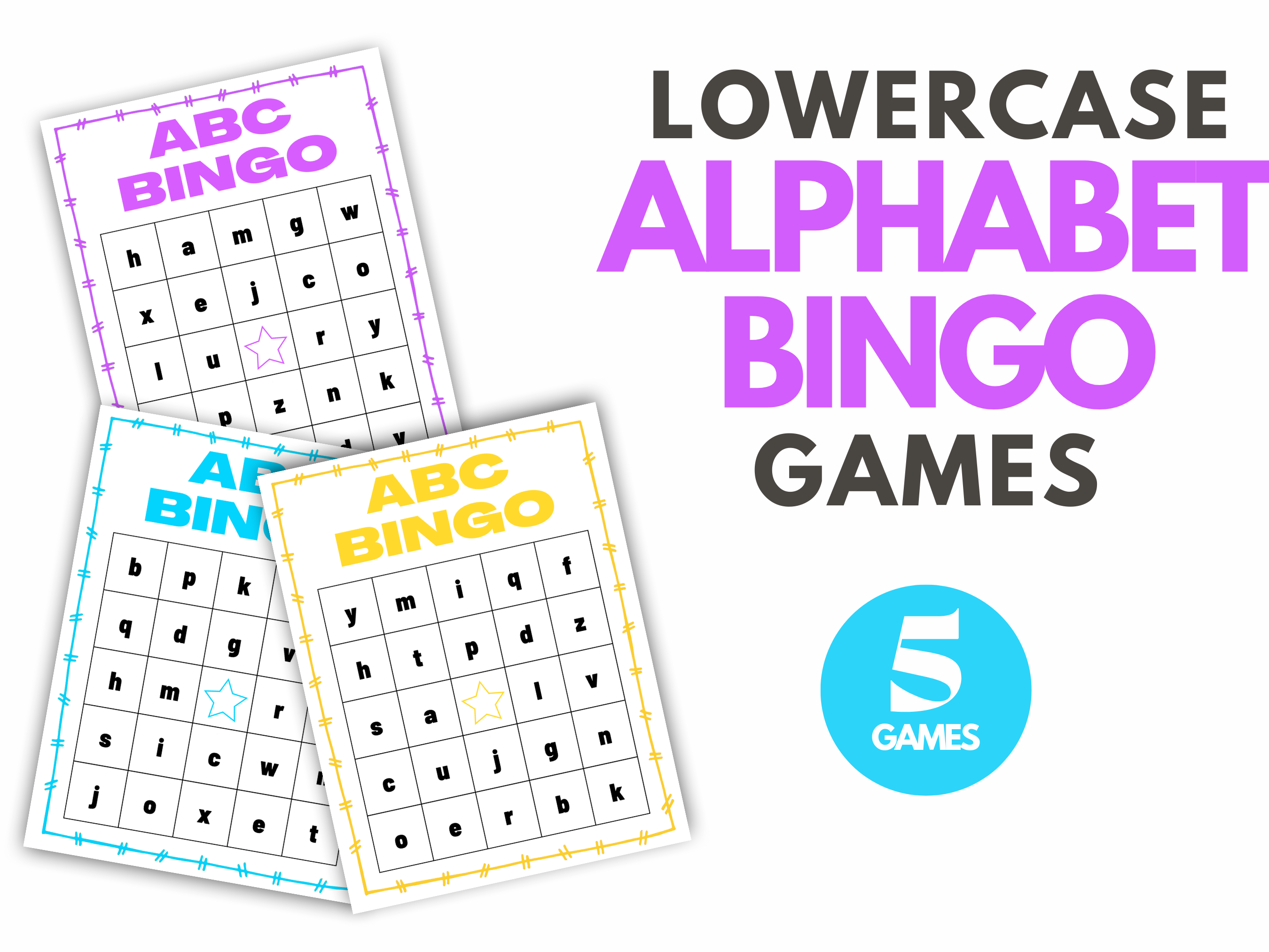 Lowercase Alphabet Bingo Printable 