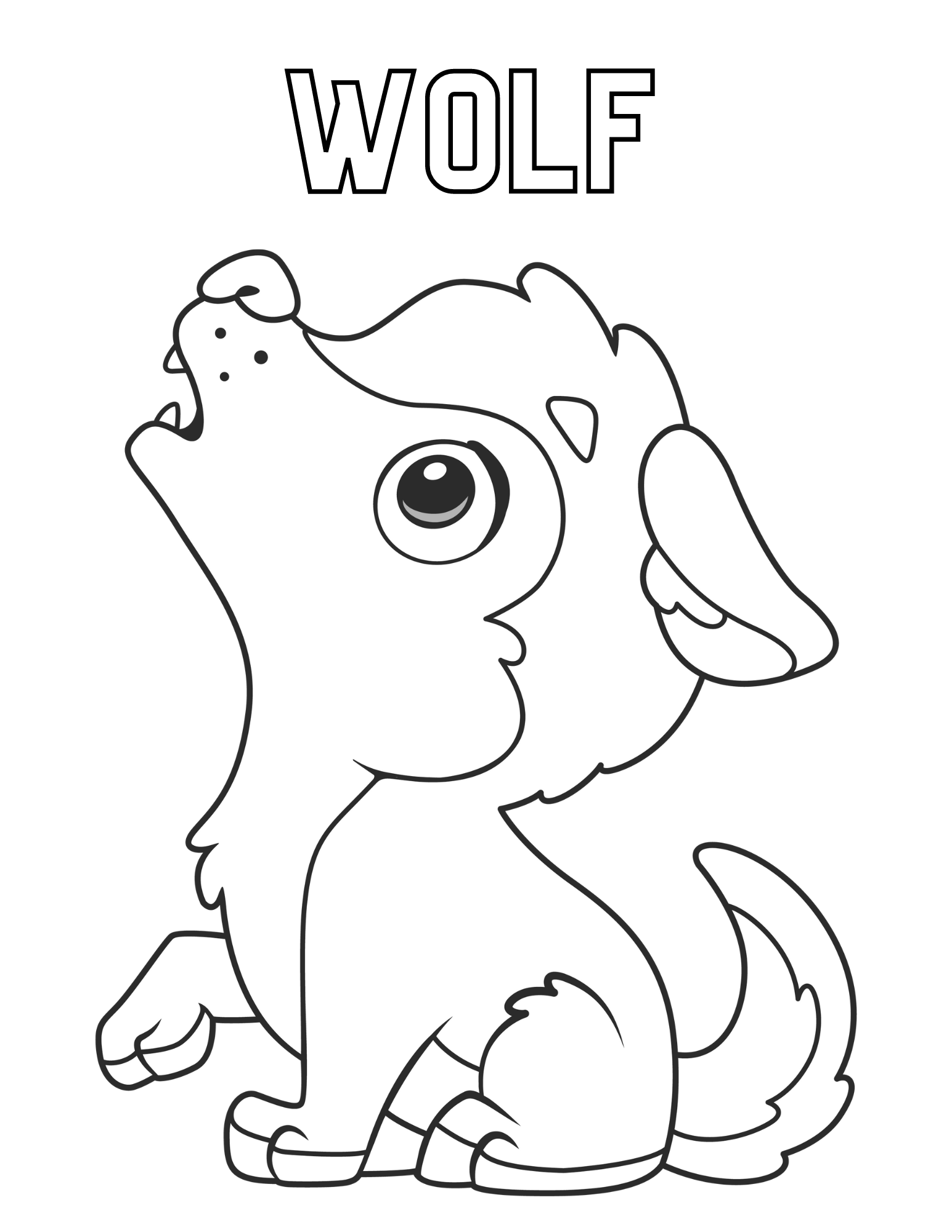 Cute Wolves Coloring Pages