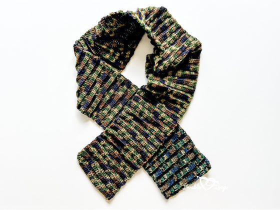 Mens Ribbed Scarf